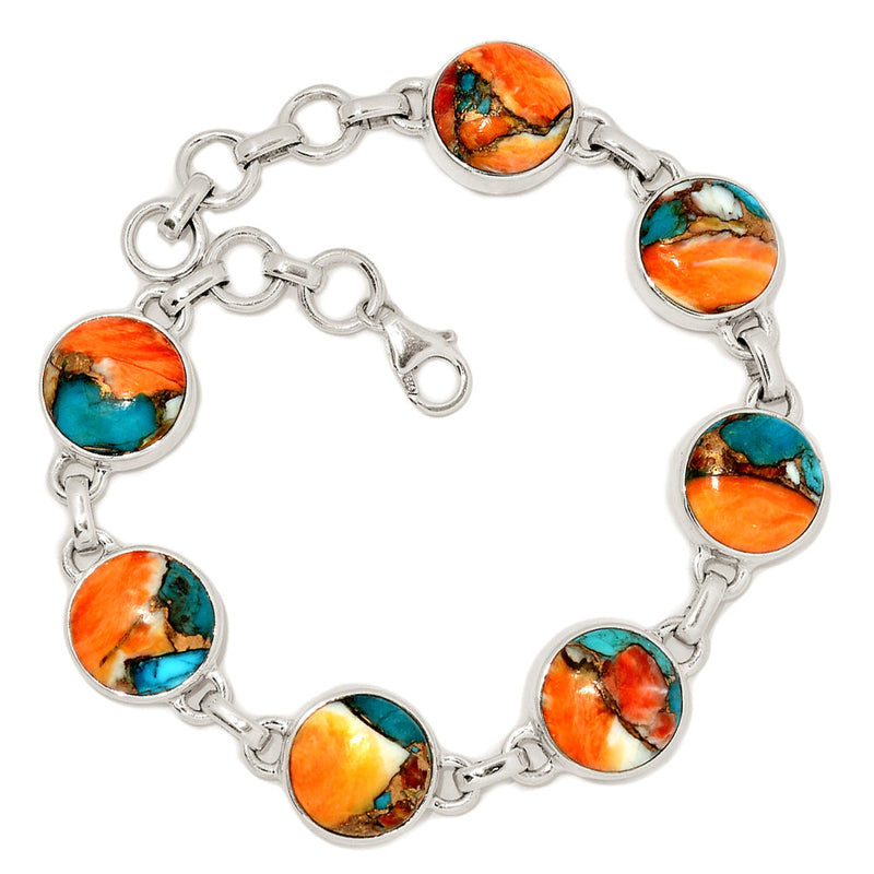 8.5" Spiny Oyster Arizona Turquoise Bracelets - SOTB31