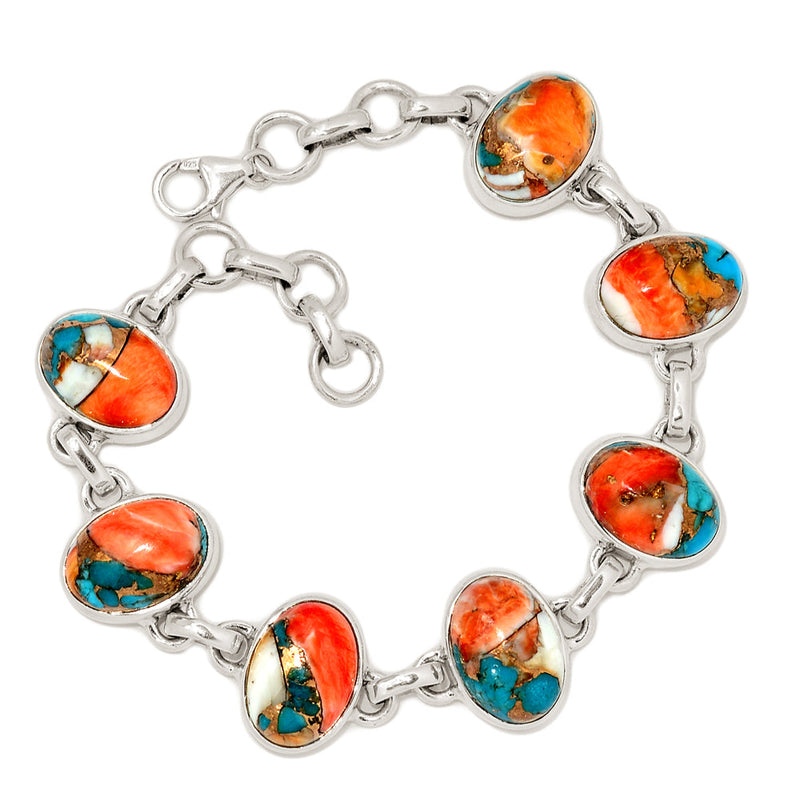 8.3" Spiny Oyster Arizona Turquoise Bracelets - SOTB37