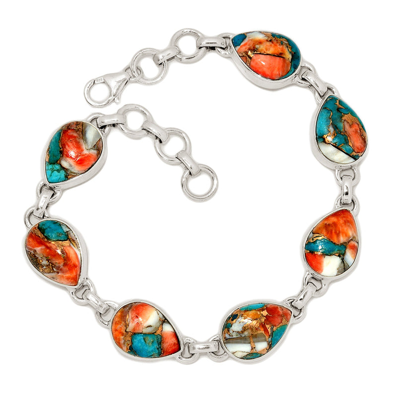 8.6" Spiny Oyster Arizona Turquoise Bracelets - SOTB41