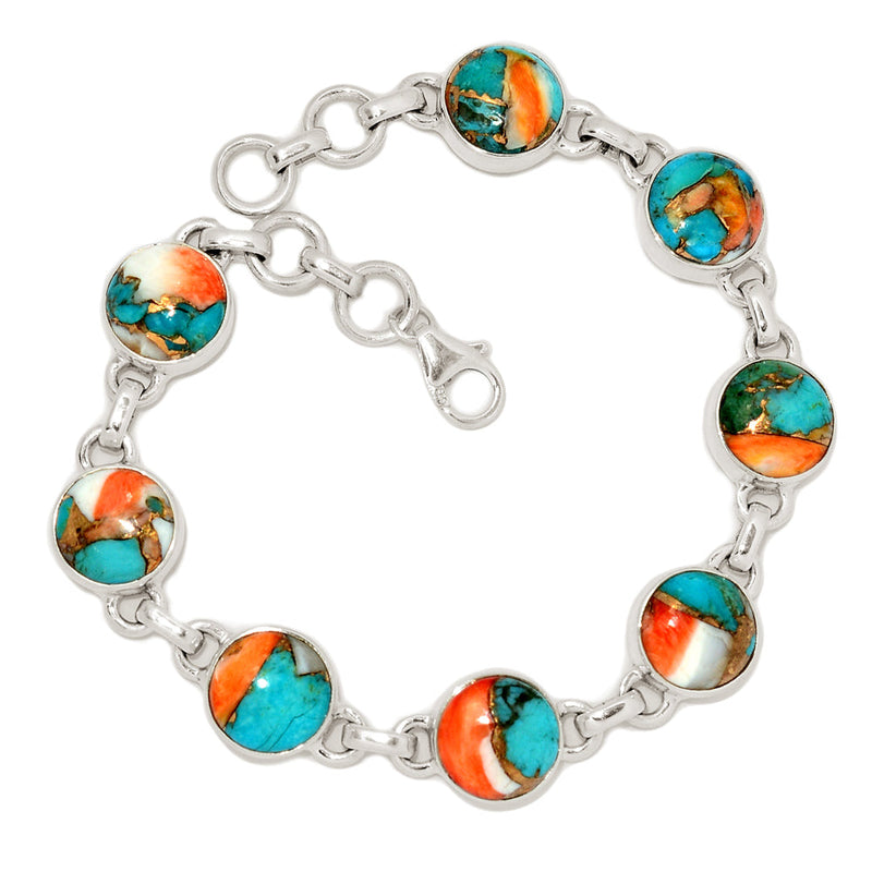 8.1" Spiny Oyster Arizona Turquoise Bracelets - SOTB54