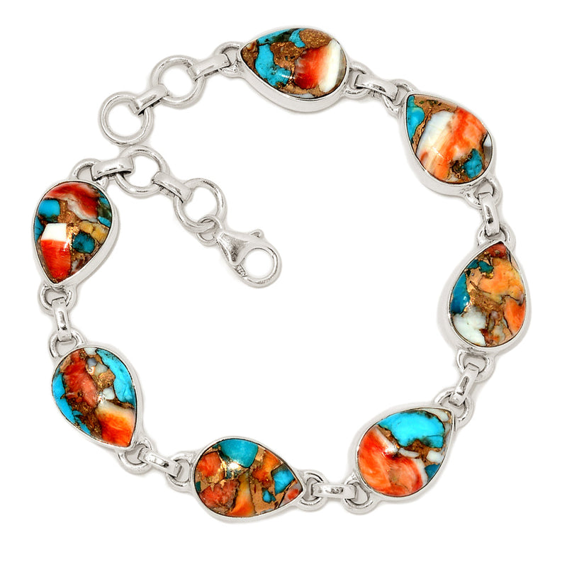 8.2" Spiny Oyster Arizona Turquoise Bracelets - SOTB55