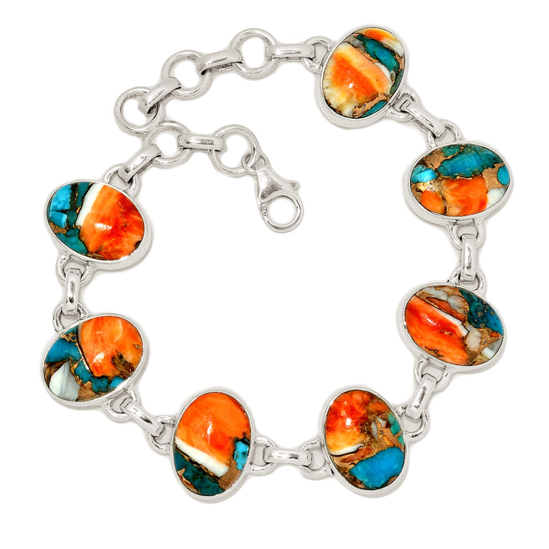 8.2" Spiny Oyster Arizona Turquoise Bracelets - SOTB56