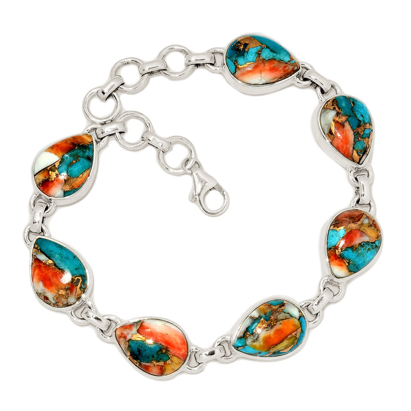 8.6" Spiny Oyster Arizona Turquoise Bracelets - SOTB57
