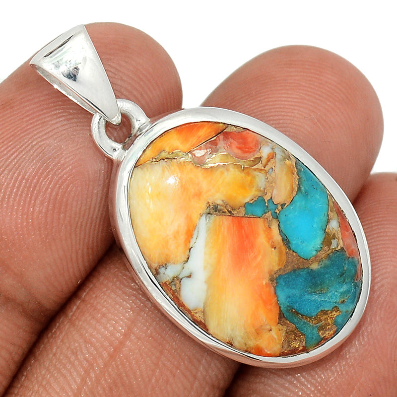 1.5" Spiny Oyster Arizona Turquoise Pendants - SOTP1245