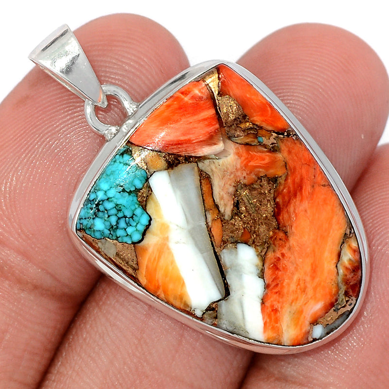 1.5" Spiny Oyster Arizona Turquoise Pendants - SOTP1271