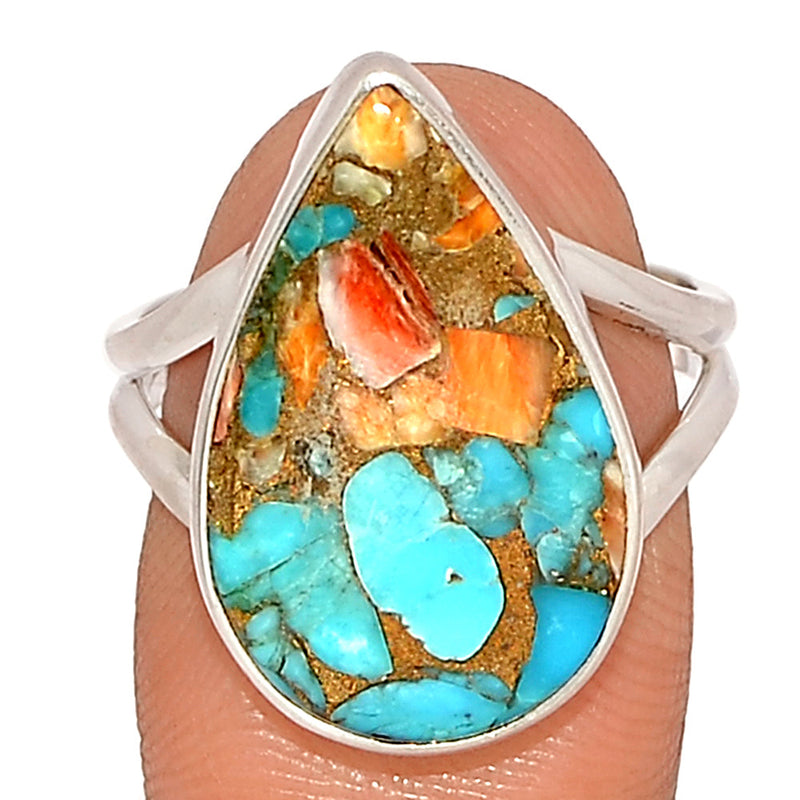 Spiny Oyster Arizona Turquoise Ring - SOTR1864