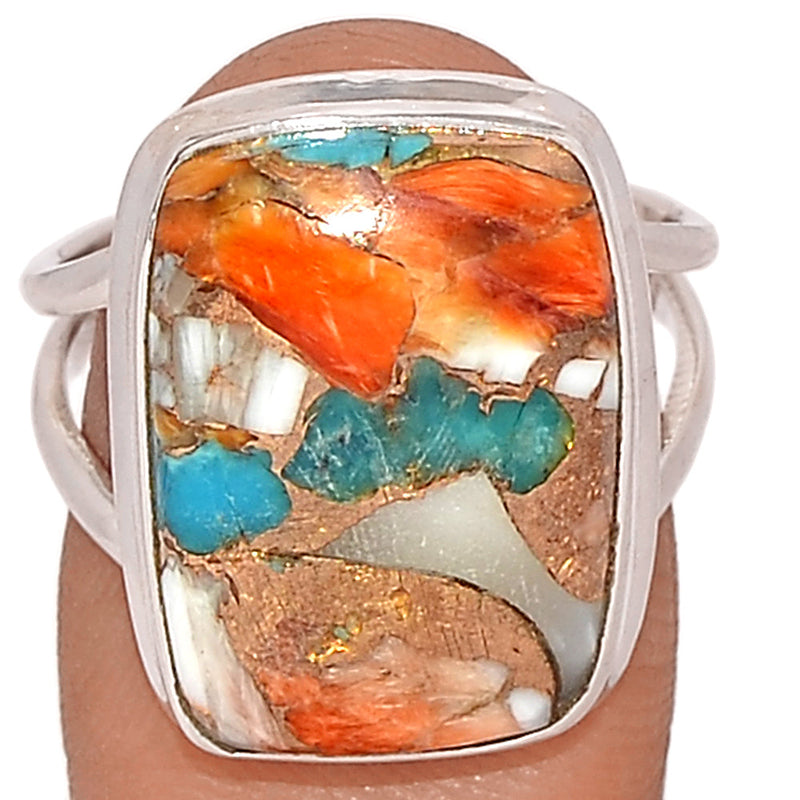 Spiny Oyster Arizona Turquoise Ring - SOTR1960