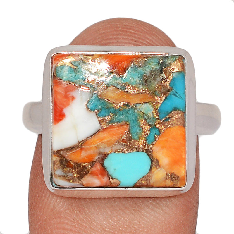 Spiny Oyster Arizona Turquoise Ring - SOTR2112