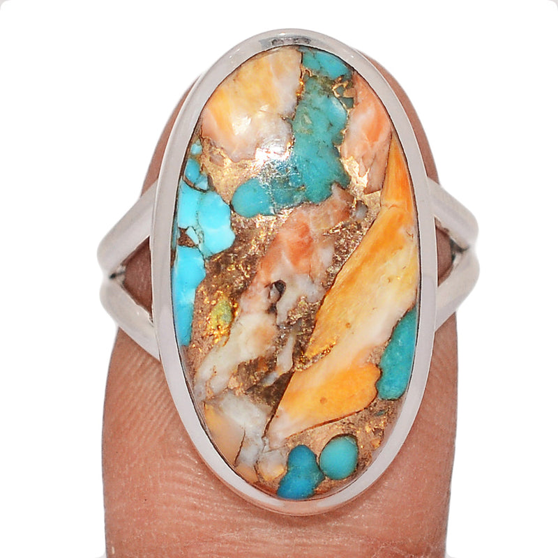 Spiny Oyster Arizona Turquoise Ring - SOTR2114