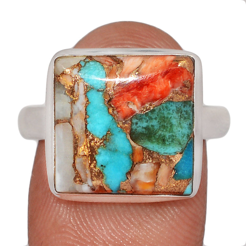 Spiny Oyster Arizona Turquoise Ring - SOTR2116