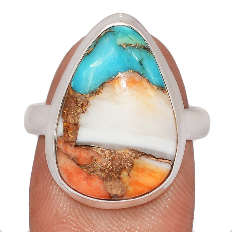 Spiny Oyster Arizona Turquoise Ring - SOTR2118