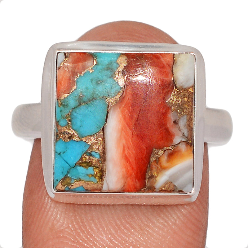 Spiny Oyster Arizona Turquoise Ring - SOTR2119