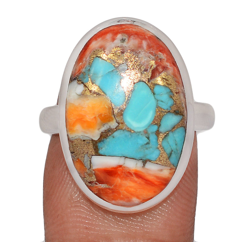 Spiny Oyster Arizona Turquoise Ring - SOTR2120