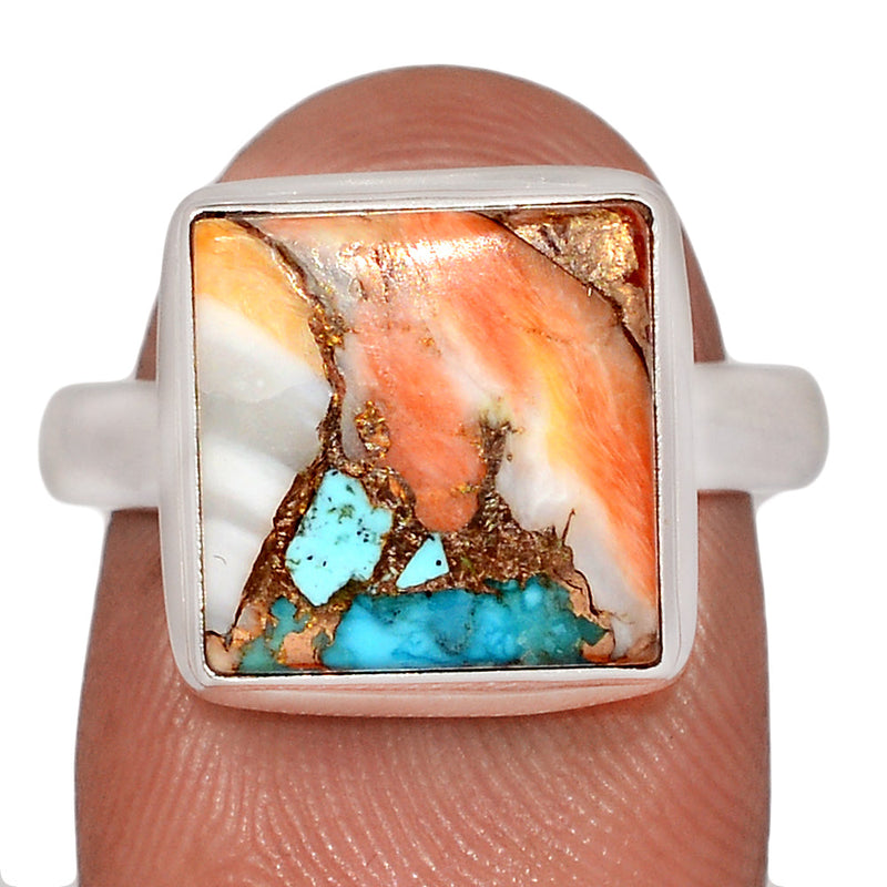 Spiny Oyster Arizona Turquoise Ring - SOTR2128