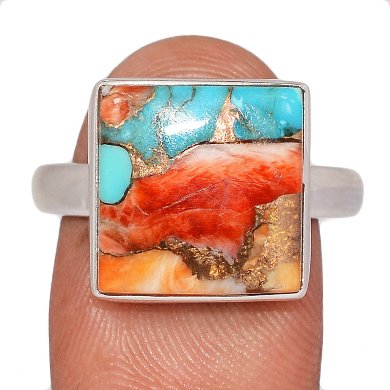 Spiny Oyster Arizona Turquoise Ring - SOTR2131