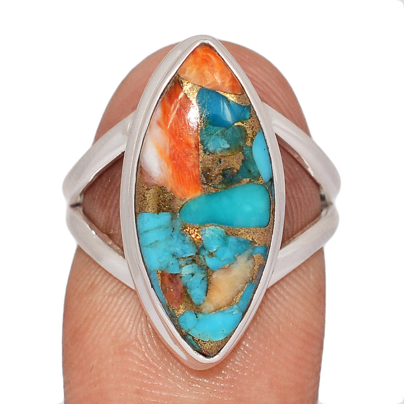 Spiny Oyster Arizona Turquoise Ring - SOTR2134