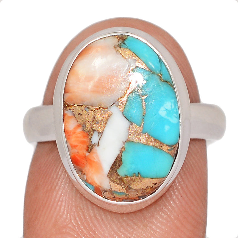 Spiny Oyster Arizona Turquoise Ring - SOTR2137