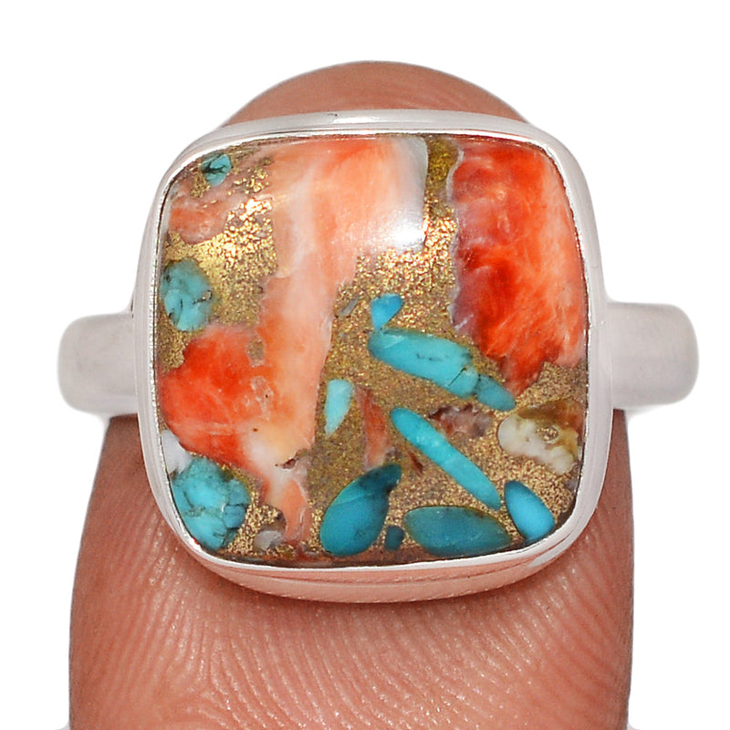Spiny Oyster Arizona Turquoise Ring - SOTR2139