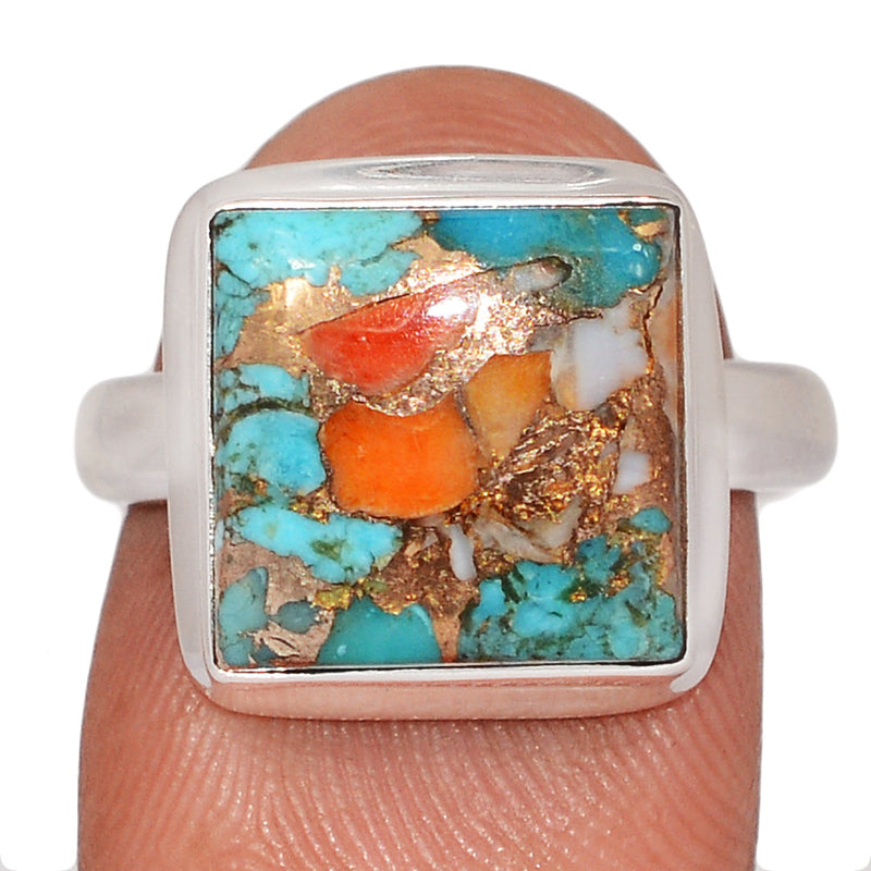 Spiny Oyster Arizona Turquoise Ring - SOTR2142