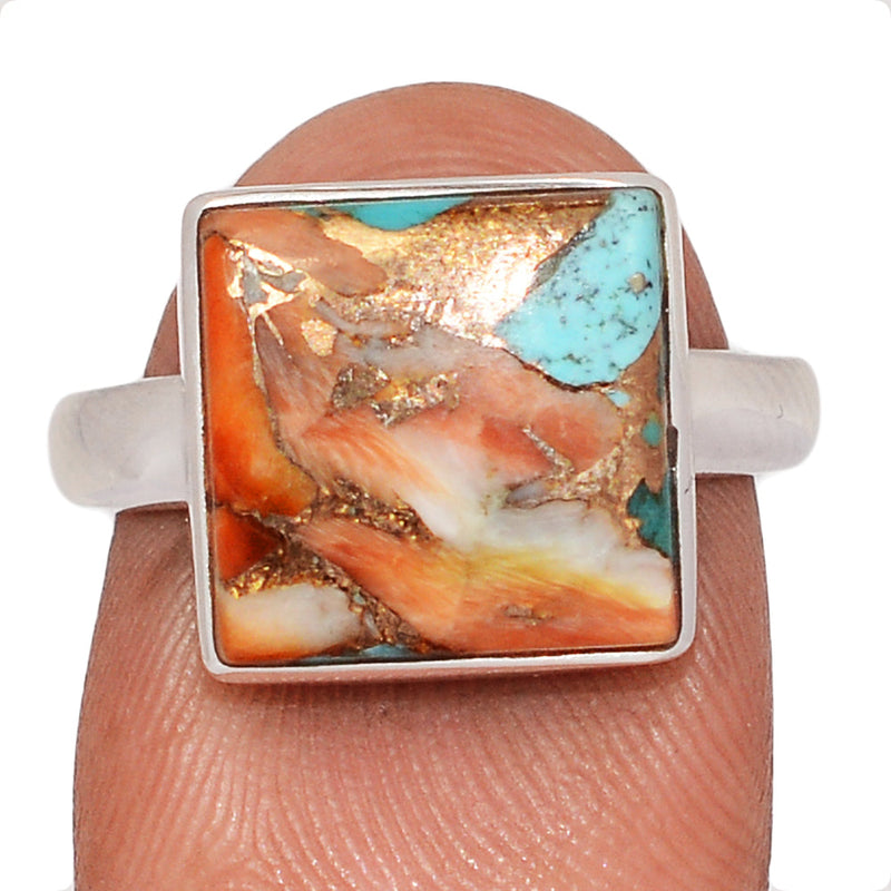 Spiny Oyster Arizona Turquoise Ring - SOTR2144
