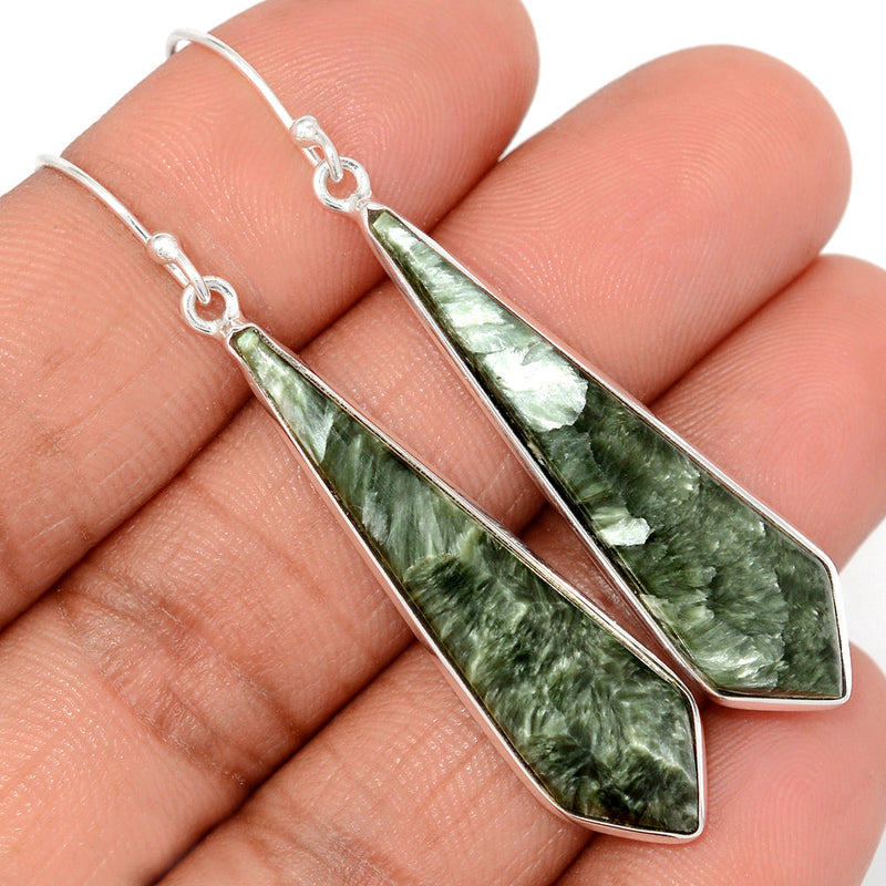 2.3" Seraphinite Earrings - SRPE796