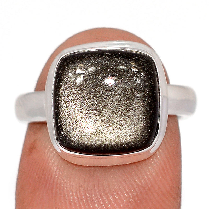 Silver Sheen Obsidian Ring - SSOR100