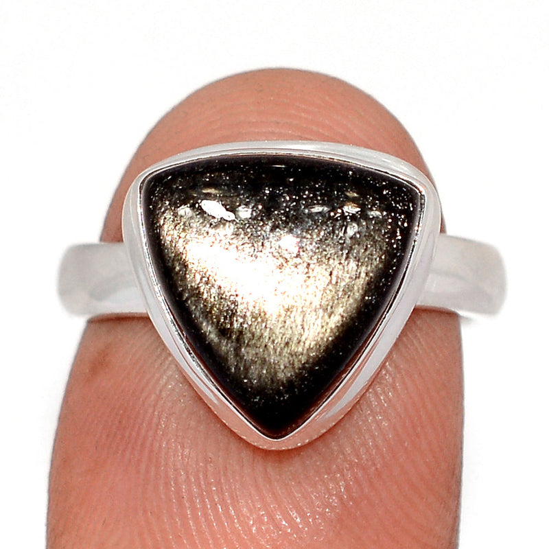 Silver Sheen Obsidian Ring - SSOR102