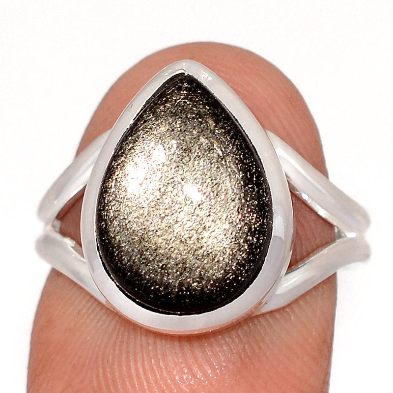 Silver Sheen Obsidian Ring - SSOR104