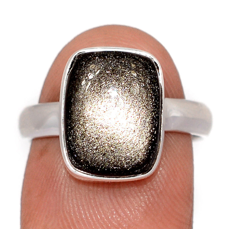 Silver Sheen Obsidian Ring - SSOR105