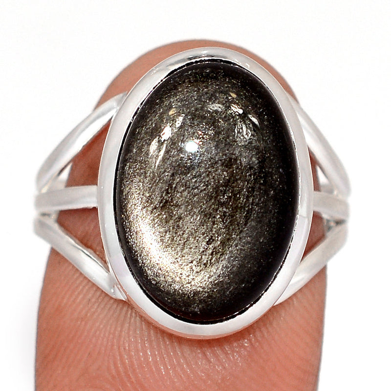 Silver Sheen Obsidian Ring - SSOR106