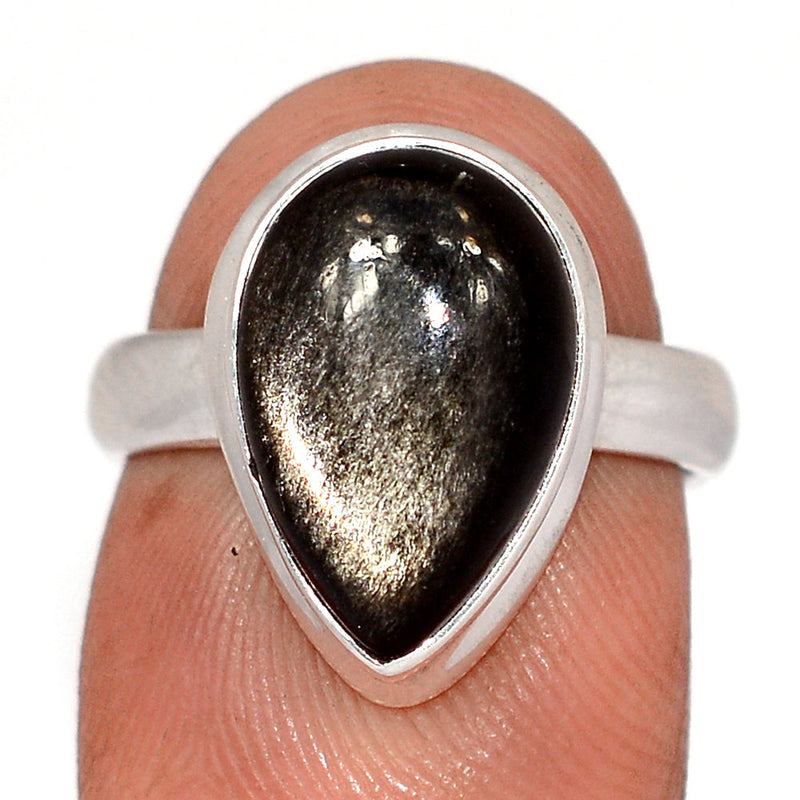 Silver Sheen Obsidian Ring - SSOR108