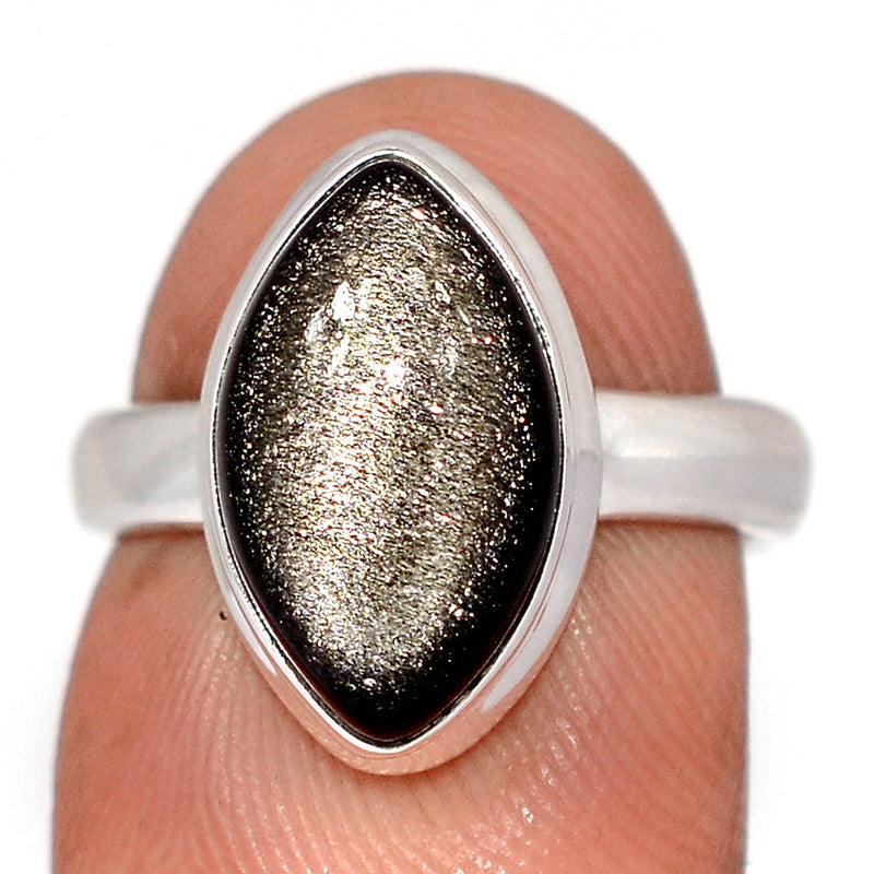 Silver Sheen Obsidian Ring - SSOR109