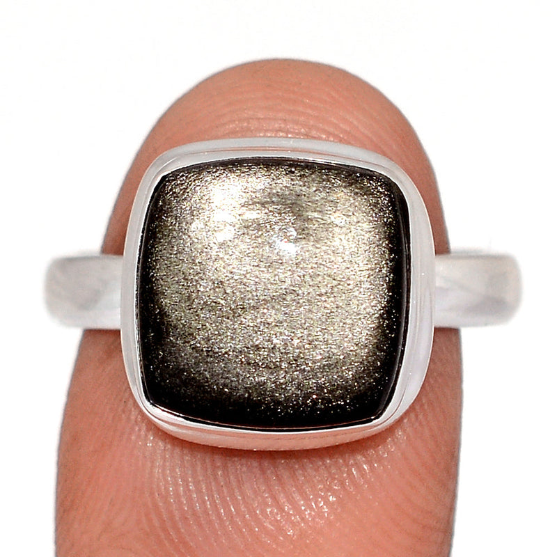 Silver Sheen Obsidian Ring - SSOR116