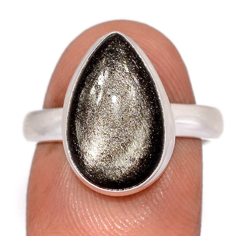 Silver Sheen Obsidian Ring - SSOR117