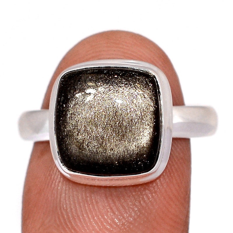 Silver Sheen Obsidian Ring - SSOR118
