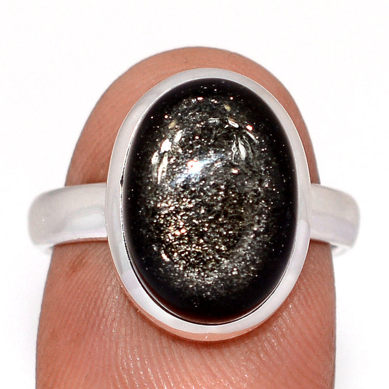 Silver Sheen Obsidian Ring - SSOR120