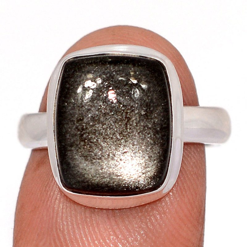 Silver Sheen Obsidian Ring - SSOR123