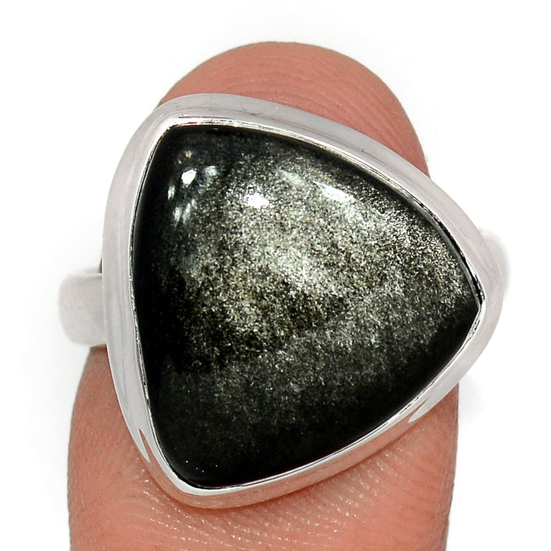 Silver Sheen Obsidian Ring - SSOR15