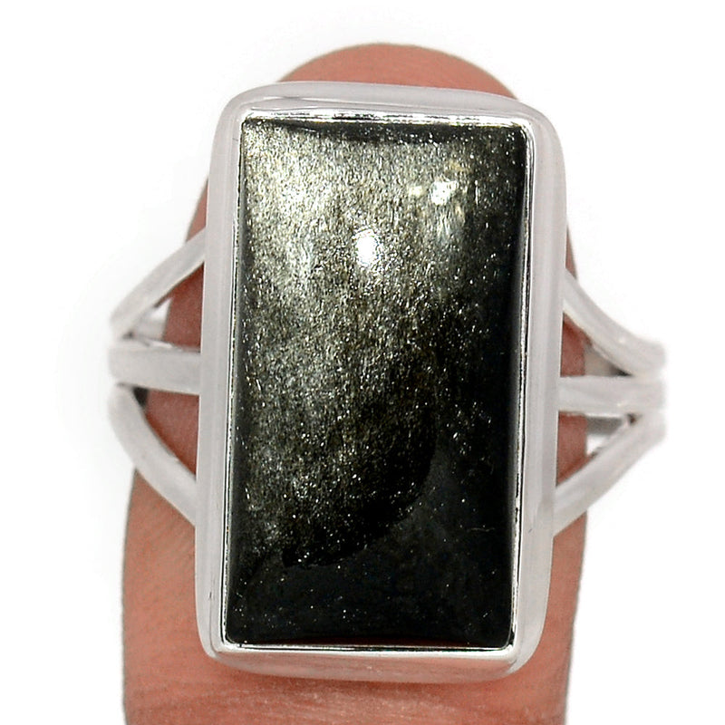 Silver Sheen Obsidian Ring - SSOR24