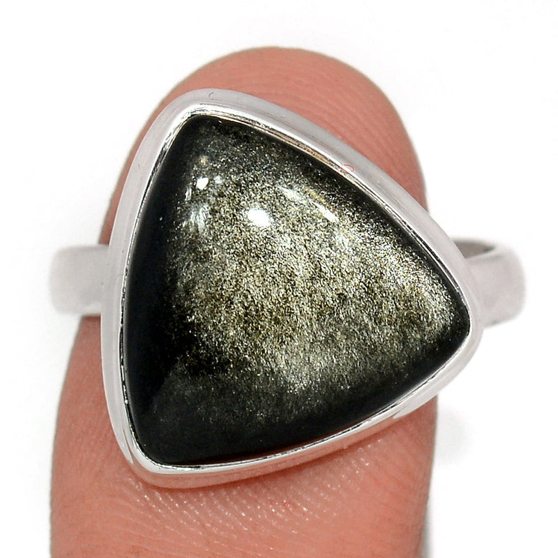Silver Sheen Obsidian Ring - SSOR27
