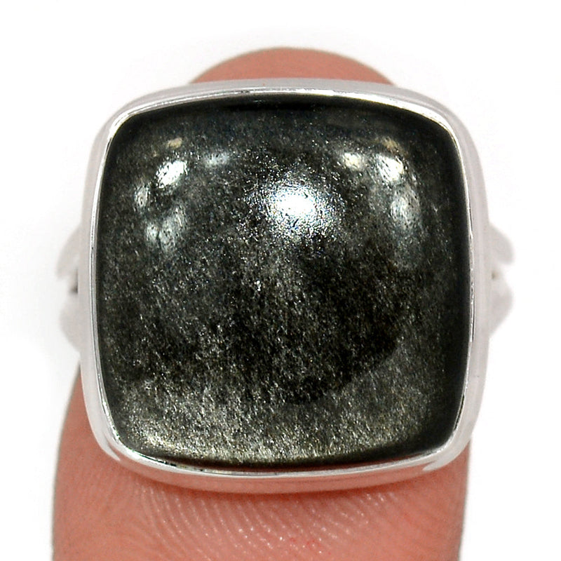 Silver Sheen Obsidian Ring - SSOR2