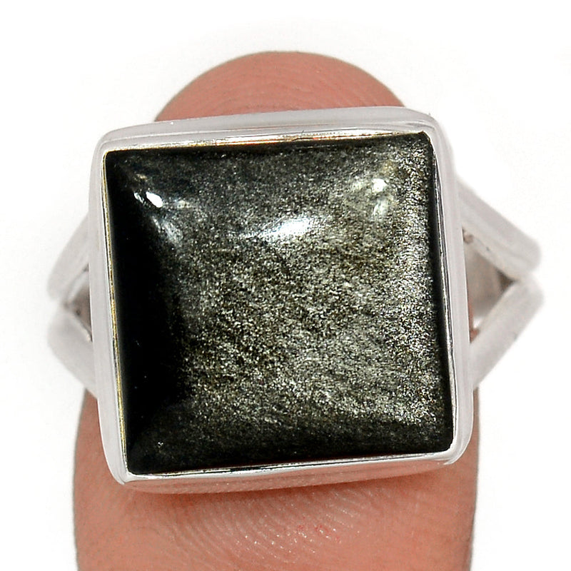 Silver Sheen Obsidian Ring - SSOR32