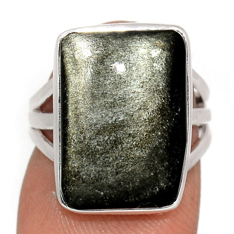 Silver Sheen Obsidian Ring - SSOR33