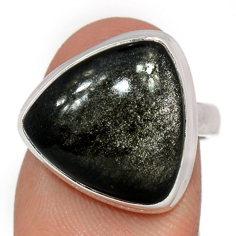 Silver Sheen Obsidian Ring - SSOR37