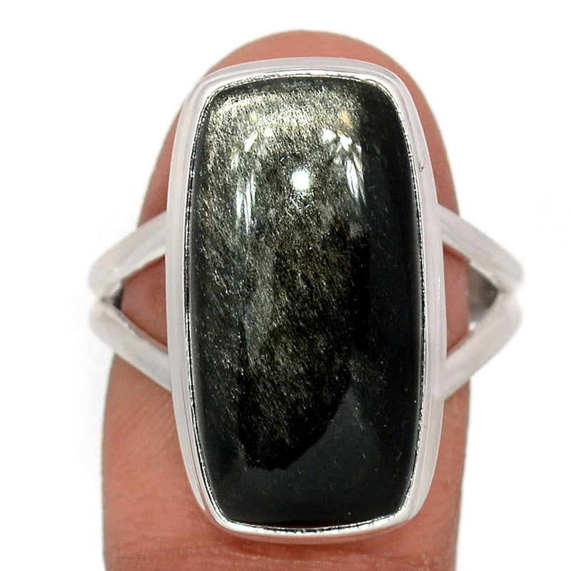 Silver Sheen Obsidian Ring - SSOR41