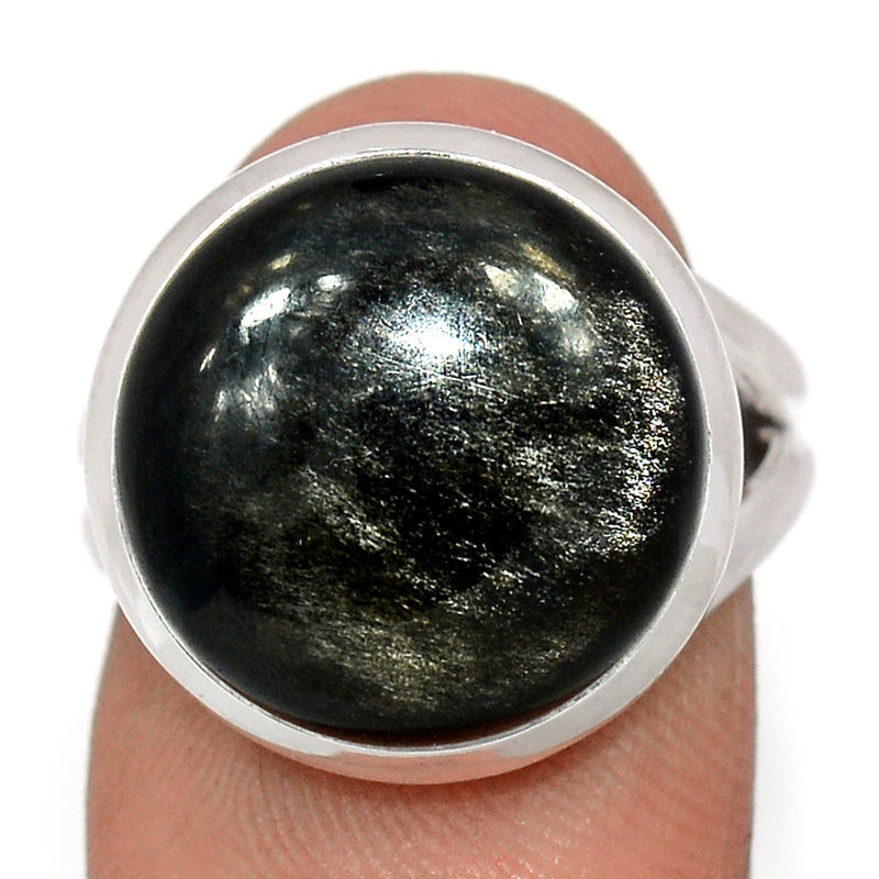 Silver Sheen Obsidian Ring - SSOR49