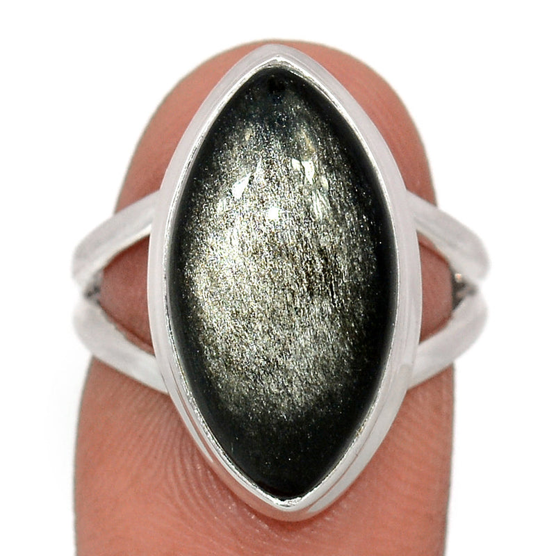 Silver Sheen Obsidian Ring - SSOR50