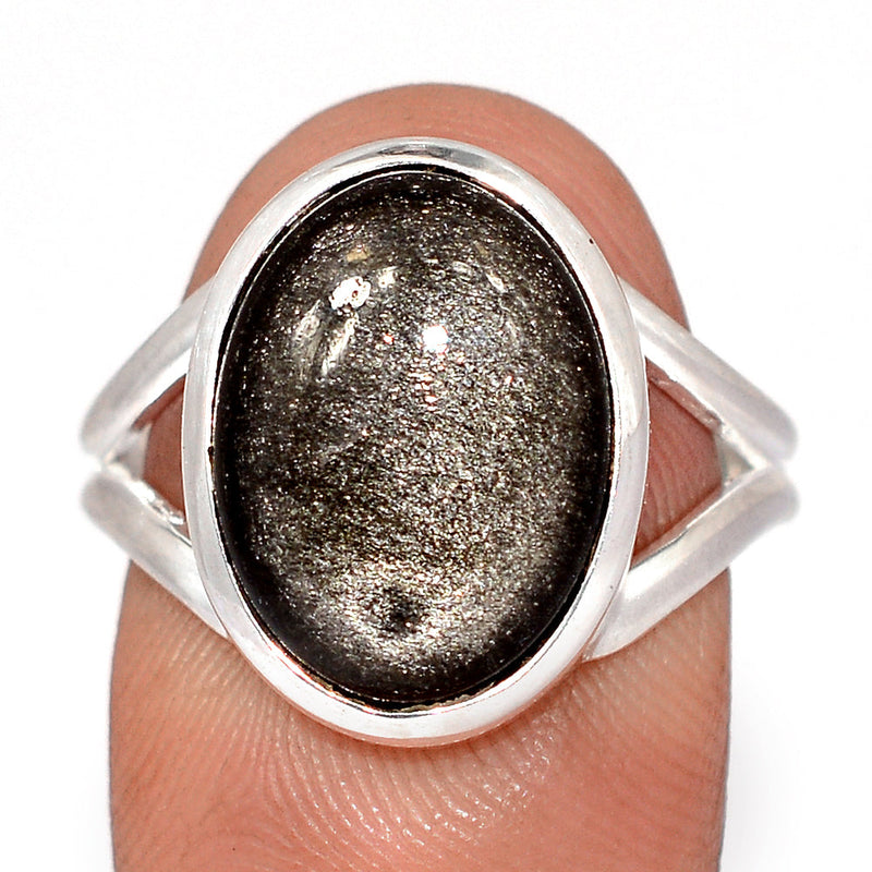 Silver Sheen Obsidian Ring - SSOR98