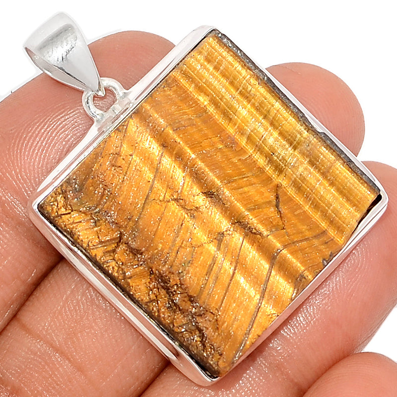 1.6" Tiger Eye Rough Pendants - TERP56