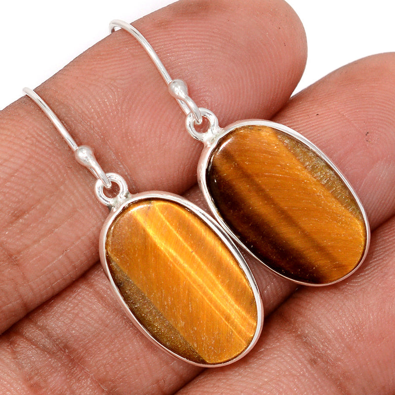 1.5" Lip Setting - Tiger Eye Earrings - TEYE967